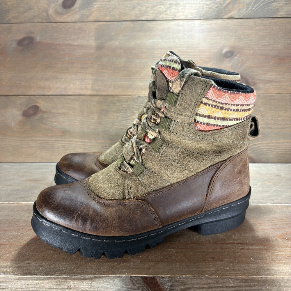 Keen wapato Womens size 7.5 shoes Brown Suede Waterproof Insulated snow boots